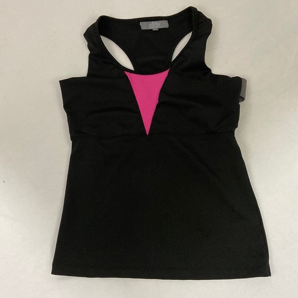 Get a Grip Black and Pink Razor Back Sports Tops Size S - Picture 2 of 7